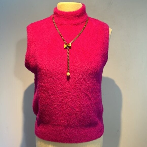 Rachel Zoe hot pink super soft pull-over sweater vest size medium NWOT - Picture 6 of 10